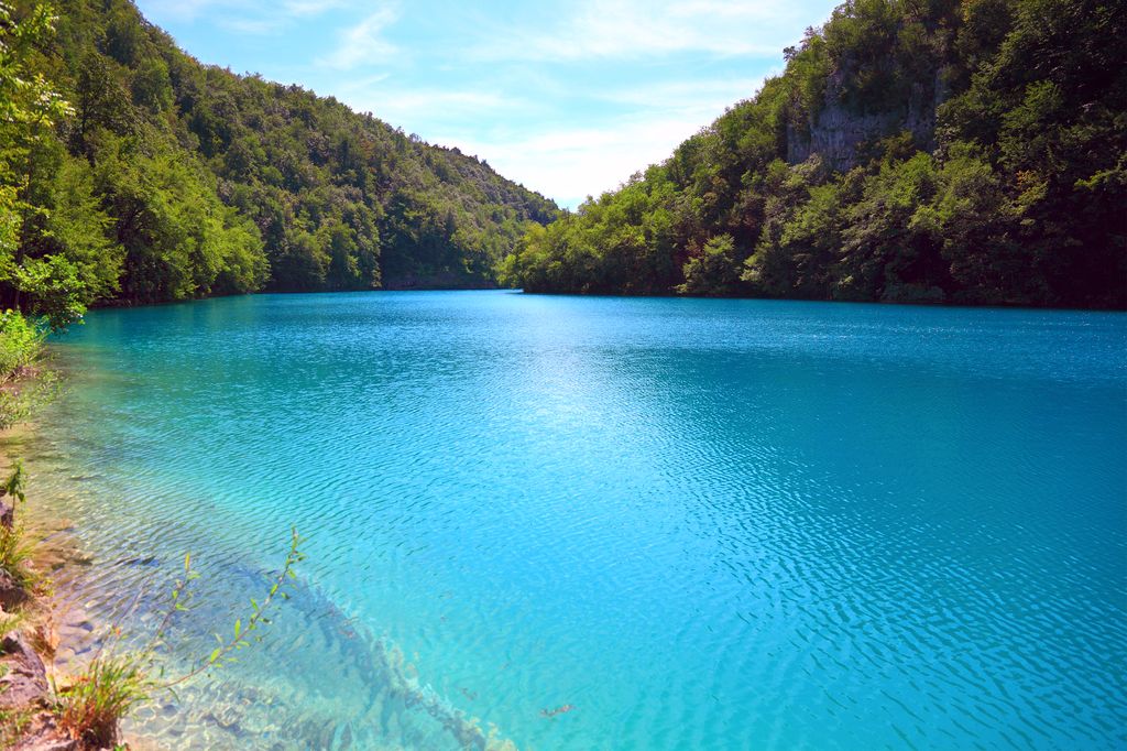 Vista sui laghi di Plitvice