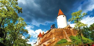le mura a fortificazione del Castello di Krivoklat