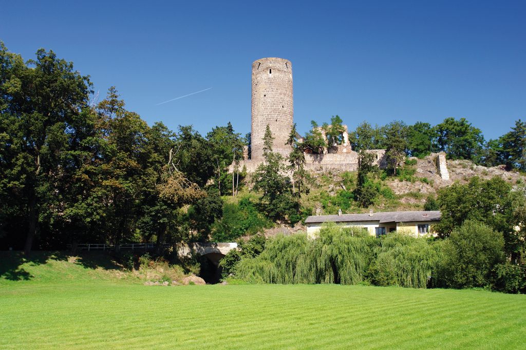 Le rovine medievali del castello di Zebrak