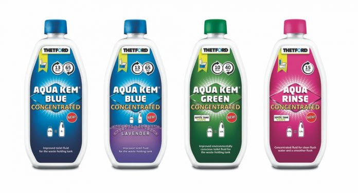 Thetford i nuovi Aqua Kem Green Concentrato e Aqua Rinse Concentrato