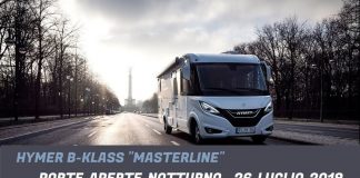 Hymer BKlass Masterline porte aperte notturno Italia VR