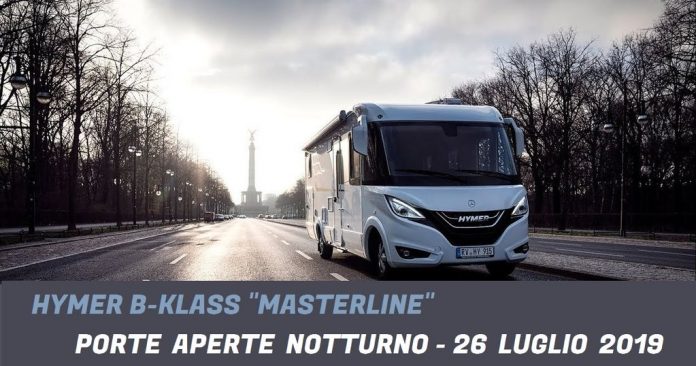 Hymer BKlass Masterline porte aperte notturno Italia VR