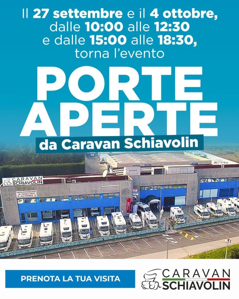 “Porte Aperte” da Caravan Schiavolin: due giornate dedicate al mondo del camper